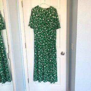 Who What Wear Green Floral Maxi Dress